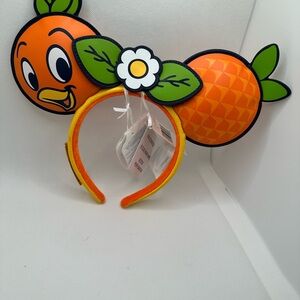 Orange Bird Disney scented Character Headband with Leaf and Flower Accents
